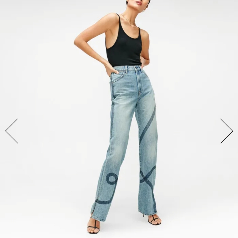 7 For All Mankind HW Straight Leg Jeans